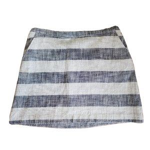 A New Day Skirt Womens Size XL Blue White Striped Pull On Stretch with Pockets